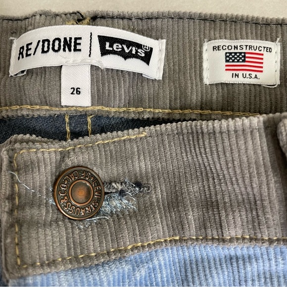 Re/Done x Levi’s Corduroy Patchwork Pant Size 26 - Picture 4 of 10